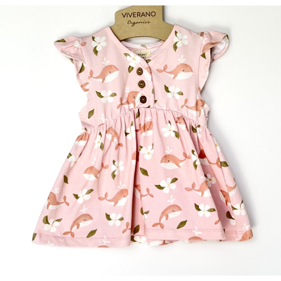 Gardenia Whales Baby Tunic Top + Bloomer (Organic Jersey)